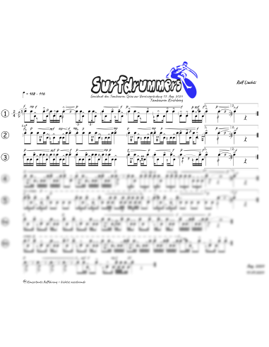 Surfdrummers 1 Trommelnoten / Liechti Rolf